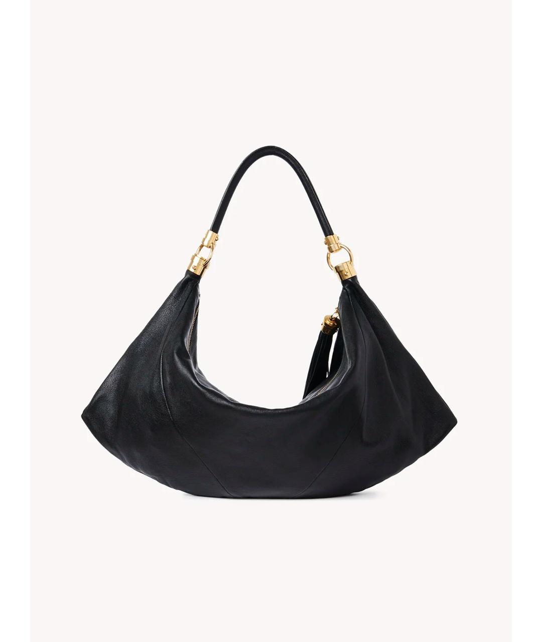 CHLOE Черная кожаная сумка через плечо, фото 4