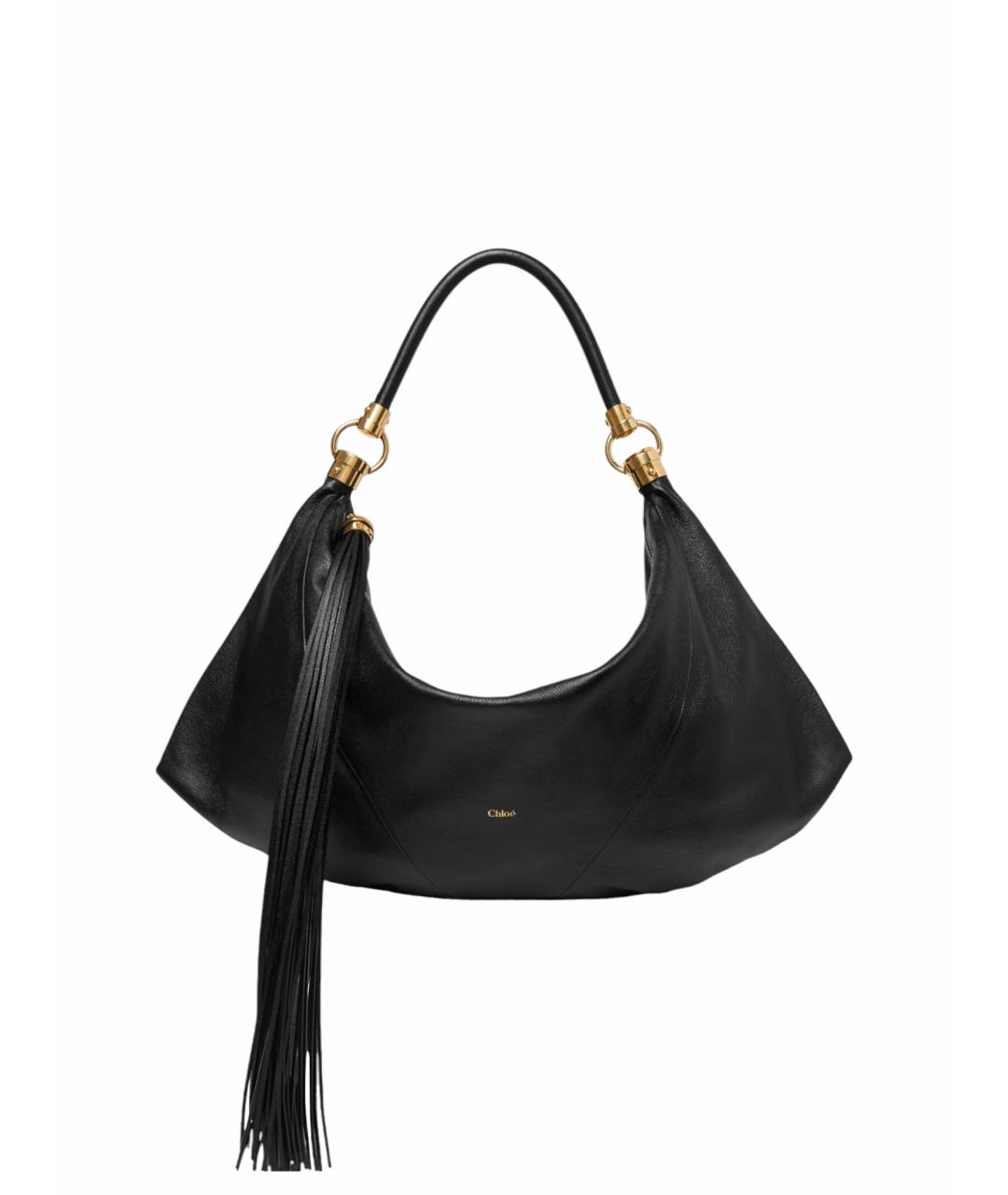 CHLOE Черная кожаная сумка через плечо, фото 1
