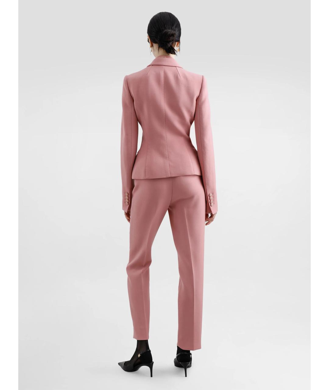 DOLCE&GABBANA Розовый шерстяной жакет/пиджак, фото 4