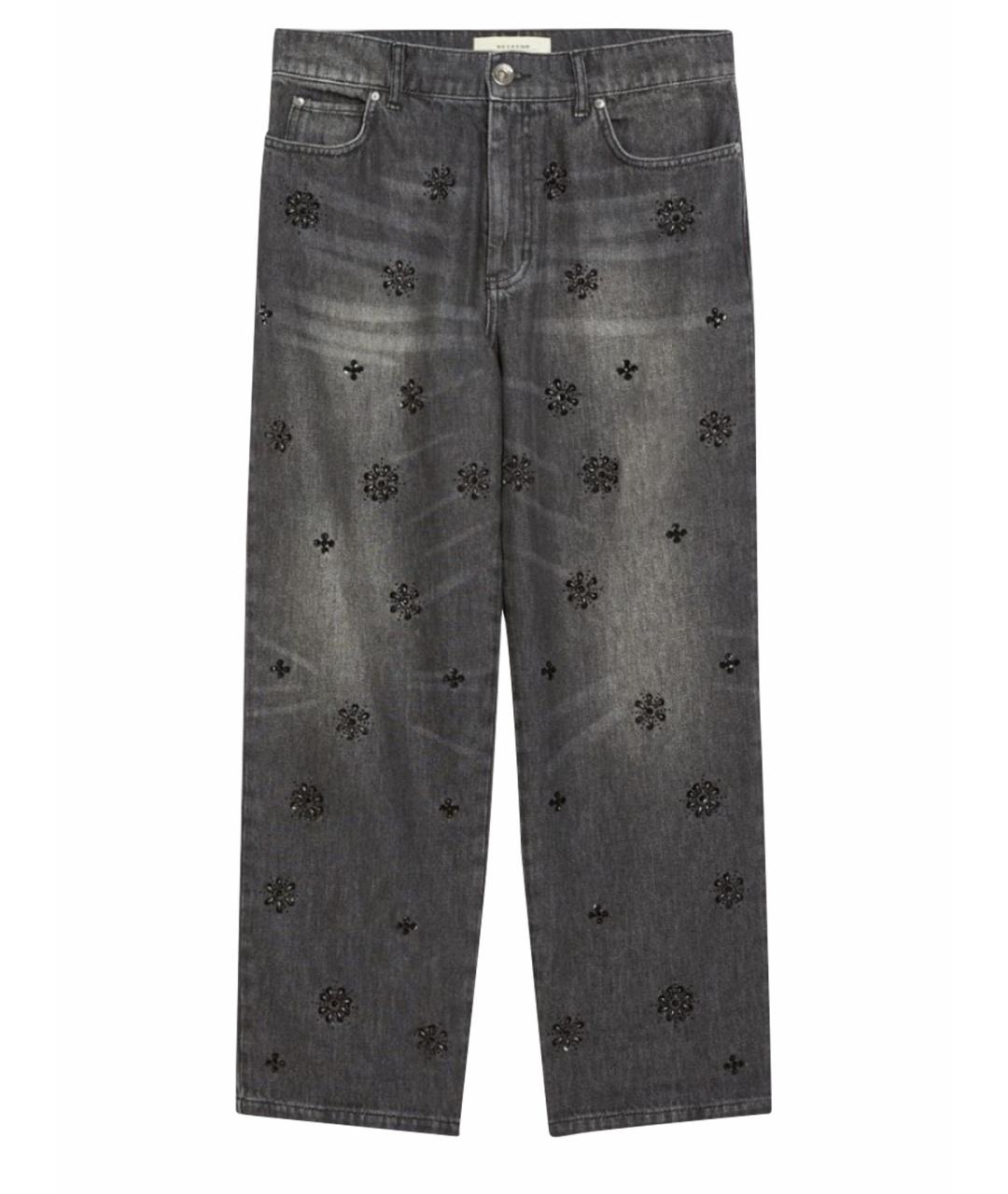 WEEKEND MAX MARA Серые хлопковые прямые джинсы, фото 1