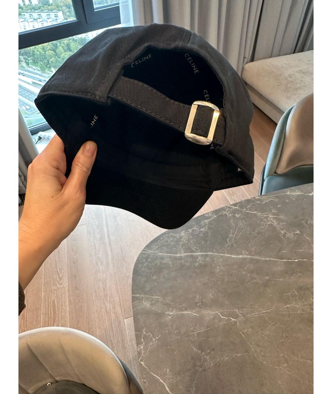 CELINE Черная кепка, фото 2