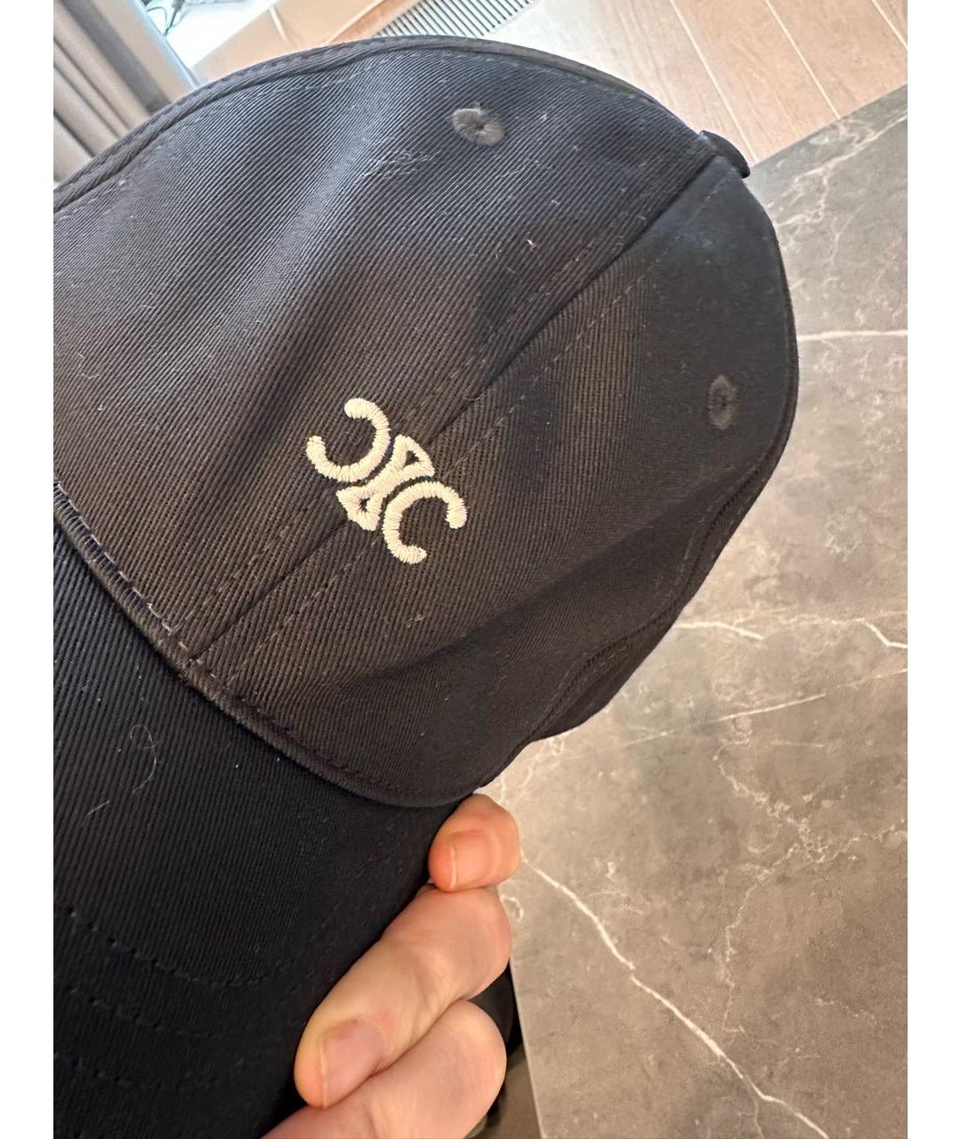 CELINE Черная кепка, фото 4