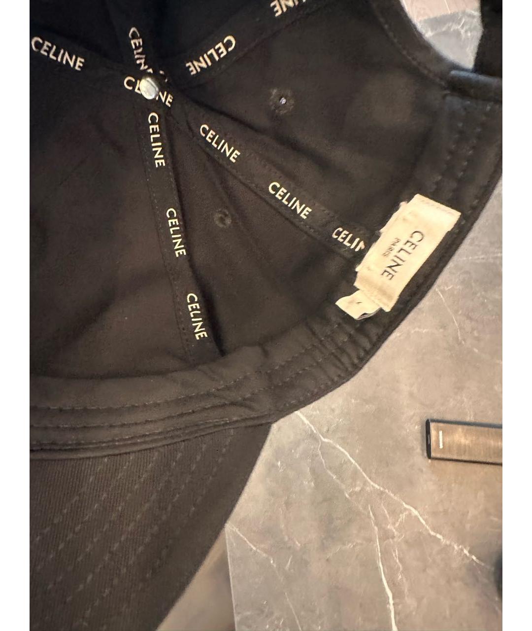 CELINE Черная кепка, фото 3