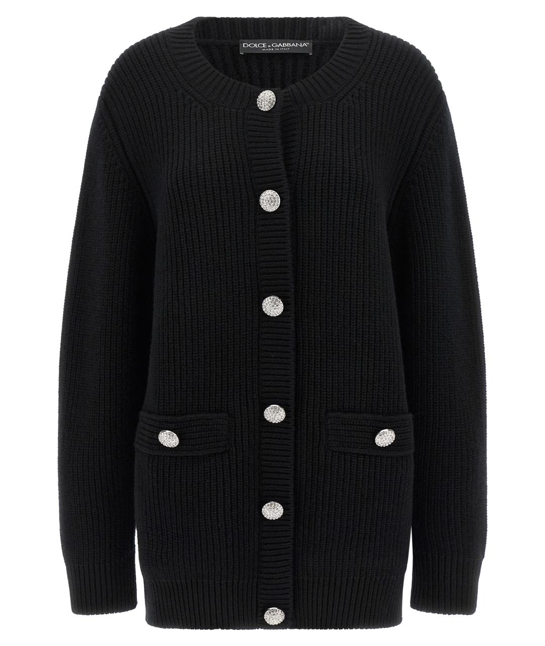 DOLCE&GABBANA Черный шерстяной кардиган, фото 1