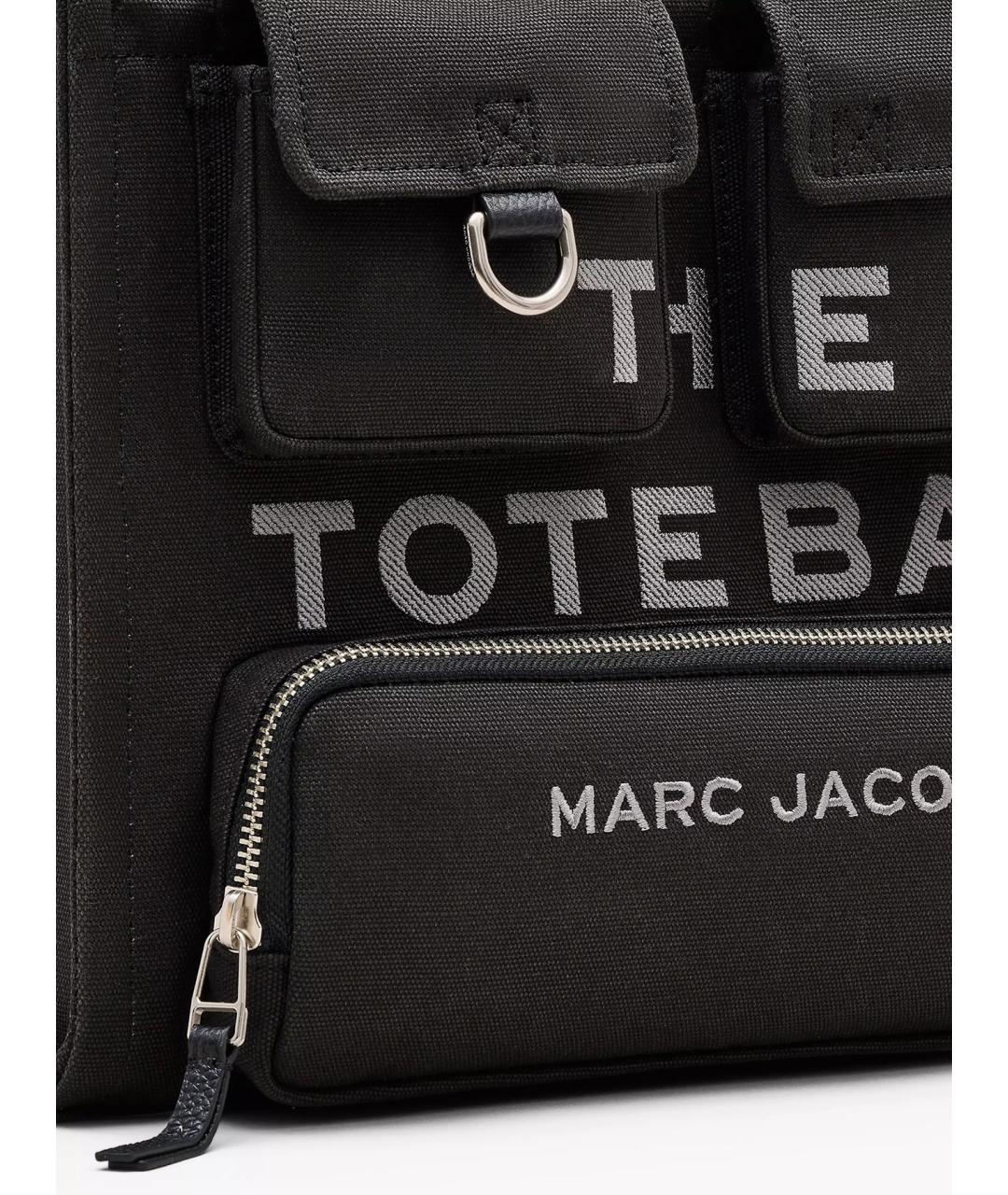 MARC JACOBS Черная хлопковая сумка тоут, фото 4