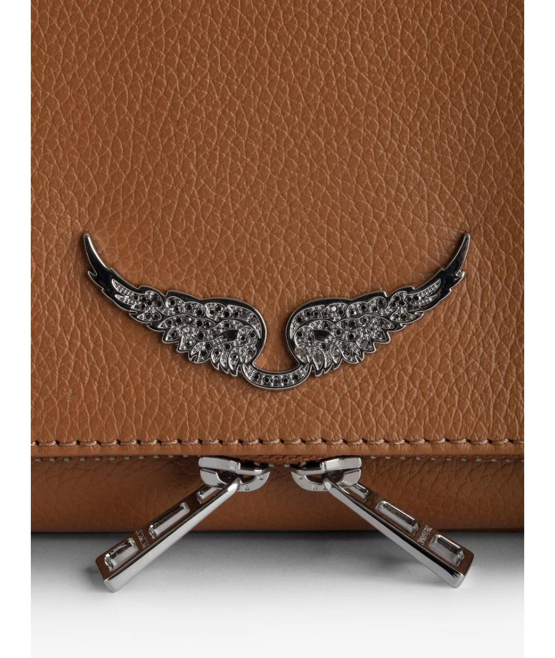 ZADIG & VOLTAIRE Бежевая кожаная сумка через плечо, фото 8