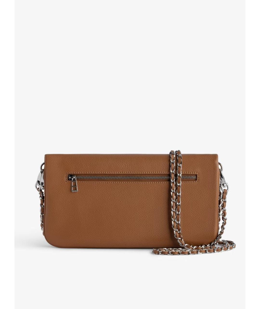 ZADIG & VOLTAIRE Бежевая кожаная сумка через плечо, фото 7