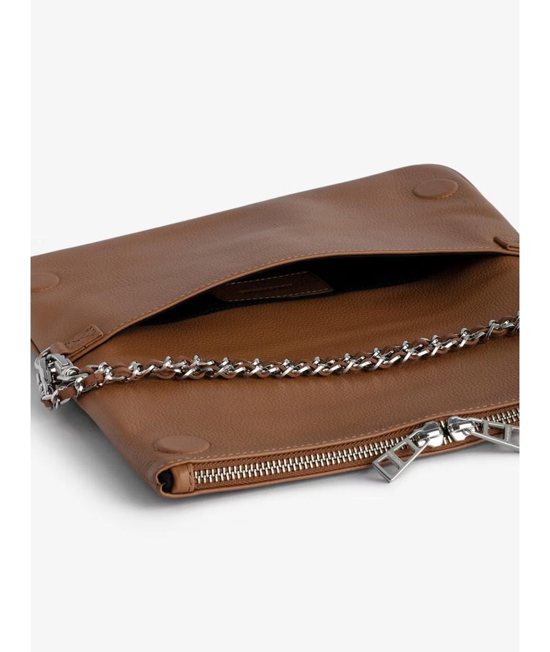 ZADIG & VOLTAIRE Бежевая кожаная сумка через плечо, фото 6