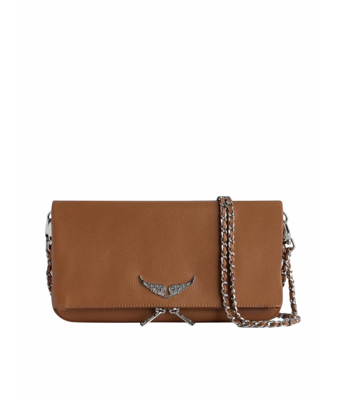 ZADIG & VOLTAIRE Бежевая кожаная сумка через плечо, фото 1