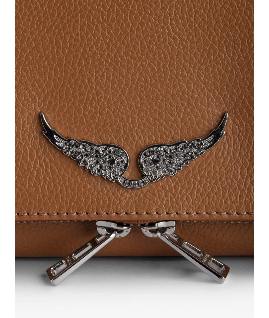 ZADIG & VOLTAIRE Бежевая кожаная сумка через плечо, фото 4