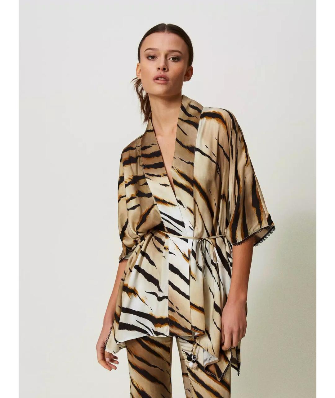 TWIN-SET Мульти вискозное парео, фото 5