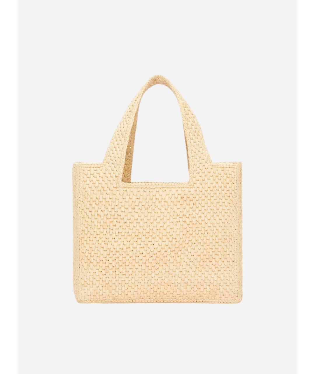 LOEWE Бежевая пелетеная сумка тоут, фото 4