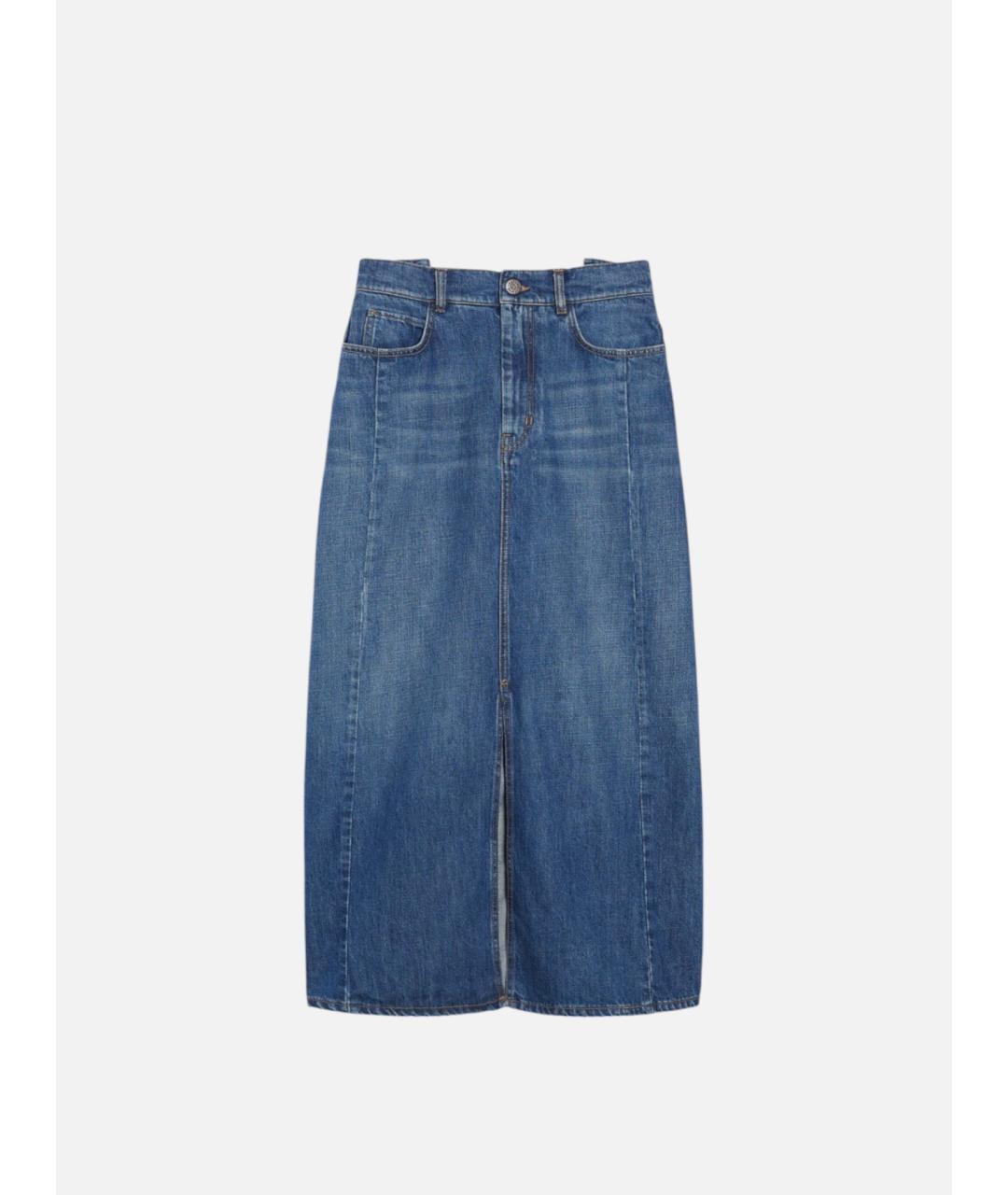 WEEKEND MAX MARA Синяя деним юбка макси, фото 1