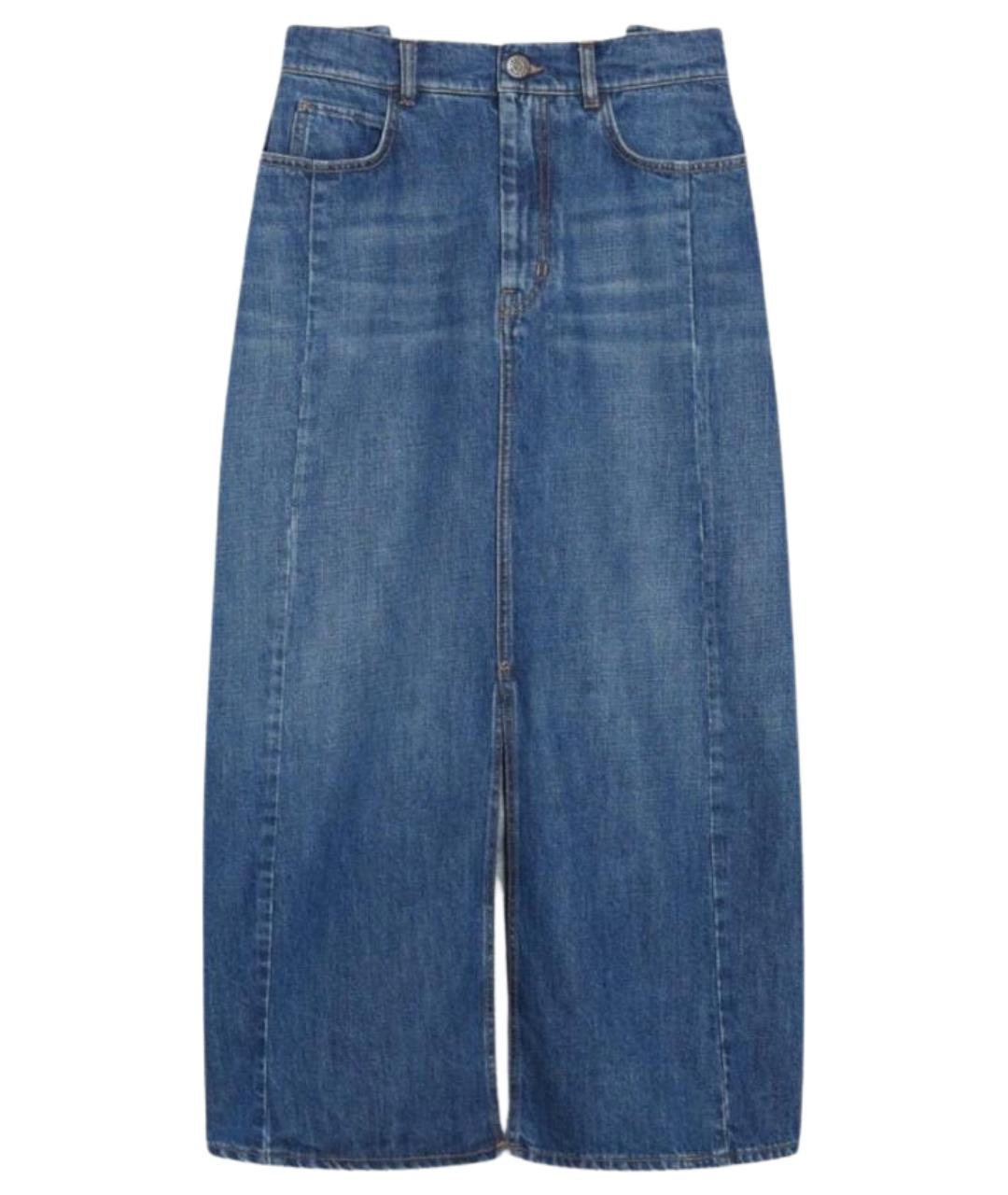 WEEKEND MAX MARA Синяя деним юбка макси, фото 1