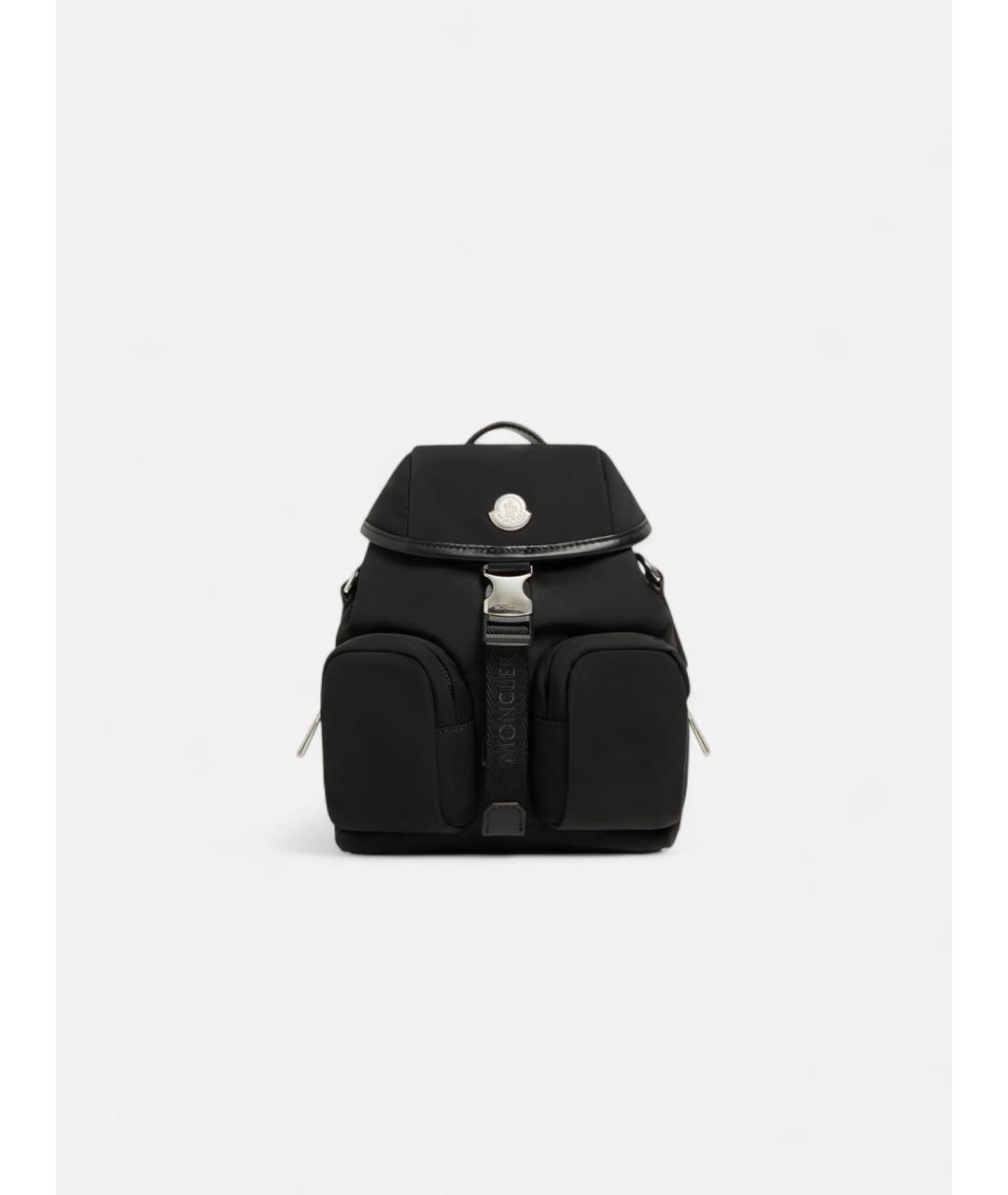 MONCLER Черный синтетический рюкзак, фото 4