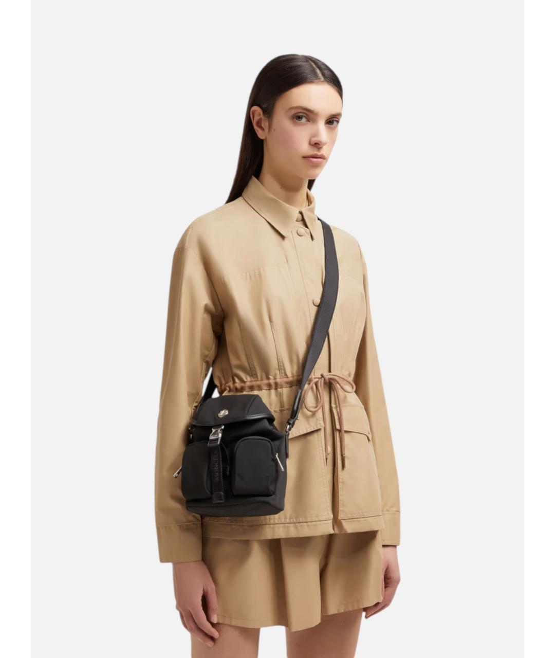 MONCLER Черный синтетический рюкзак, фото 3