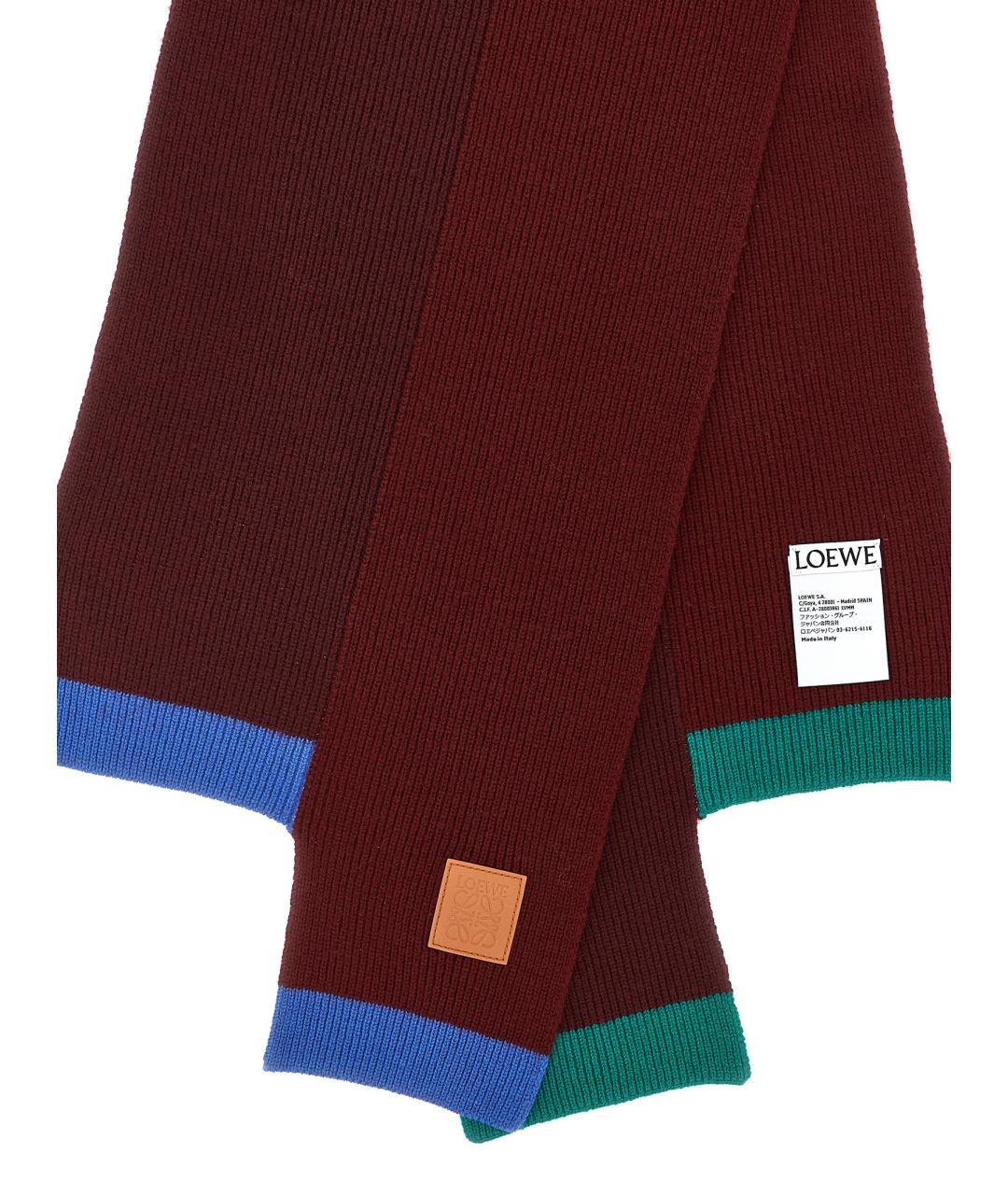 LOEWE Мульти шерстяной шарф, фото 3