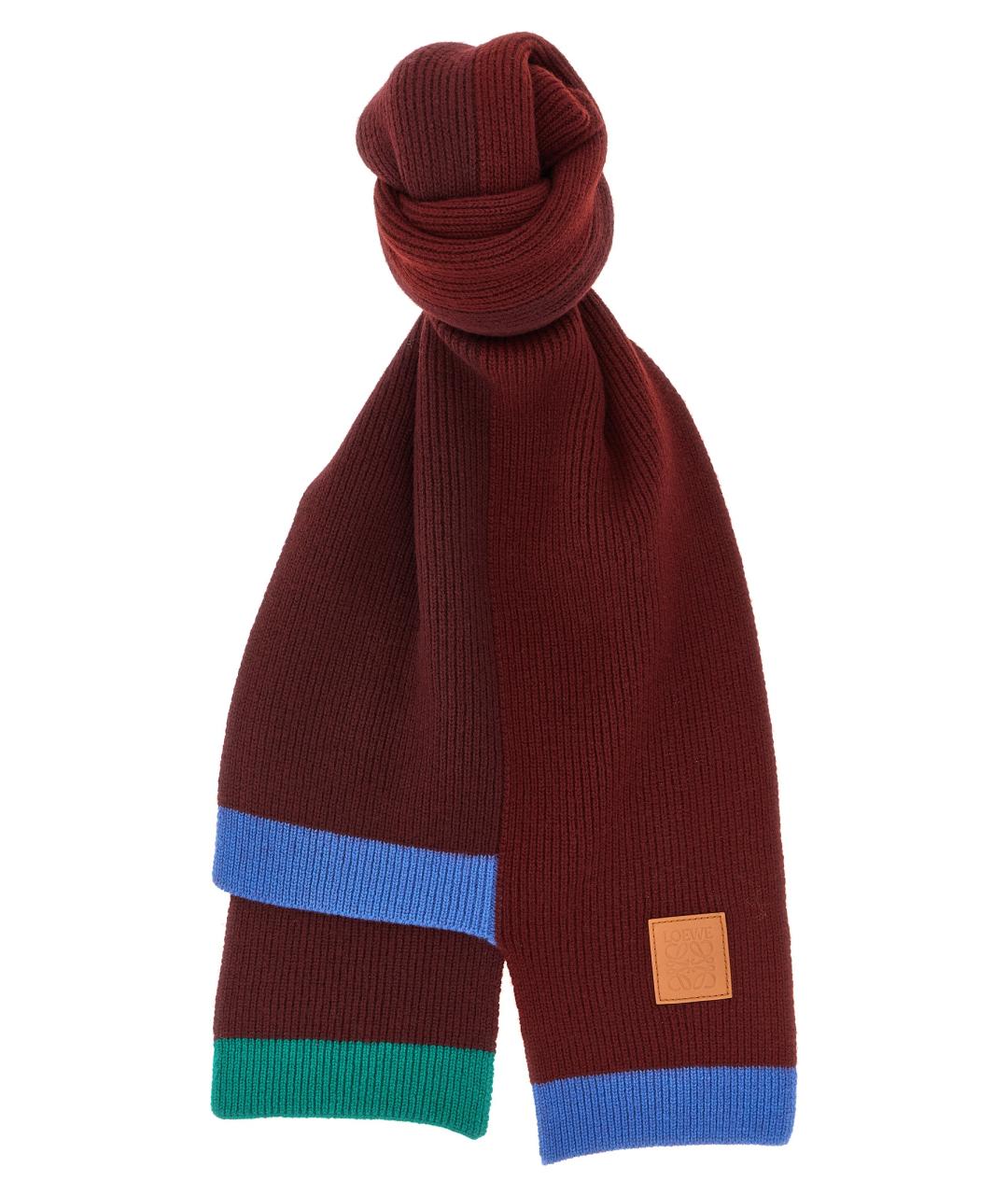 LOEWE Мульти шерстяной шарф, фото 1