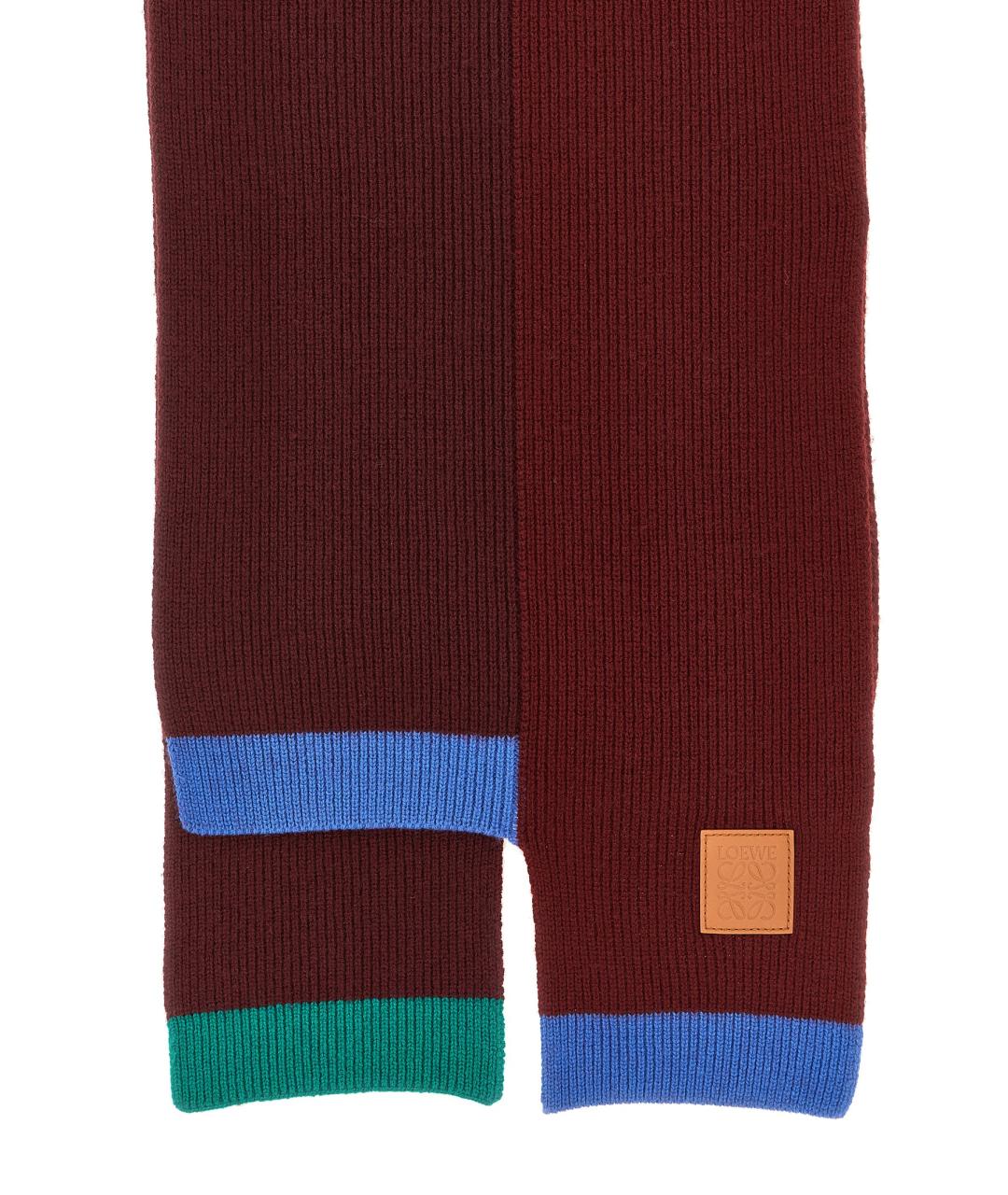 LOEWE Мульти шерстяной шарф, фото 2