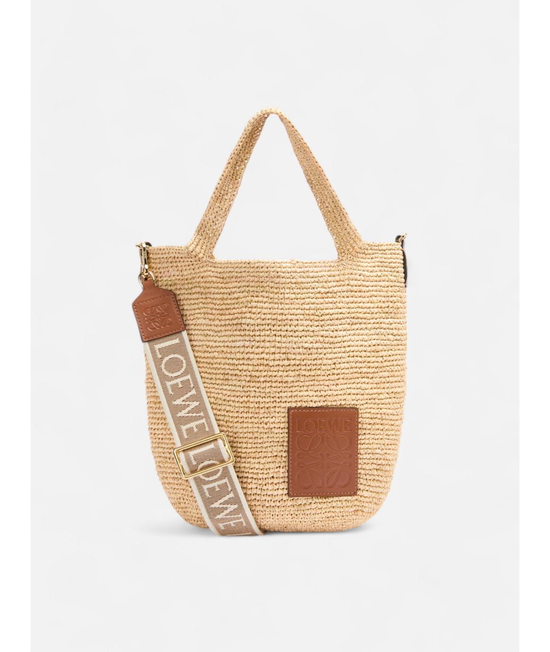 LOEWE Бежевая сумка тоут, фото 5