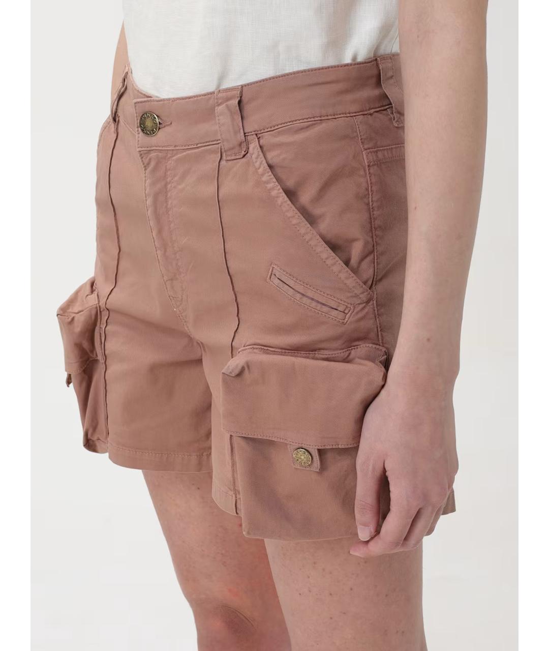 PINKO Бежевые хлопковые шорты, фото 3