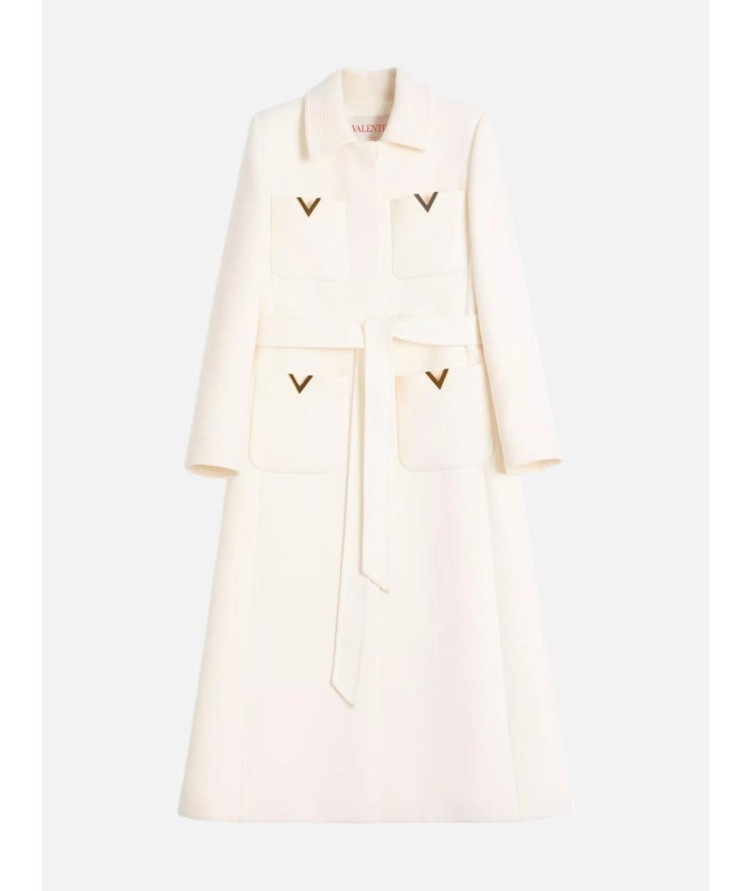VALENTINO Белое шерстяное пальто, фото 5