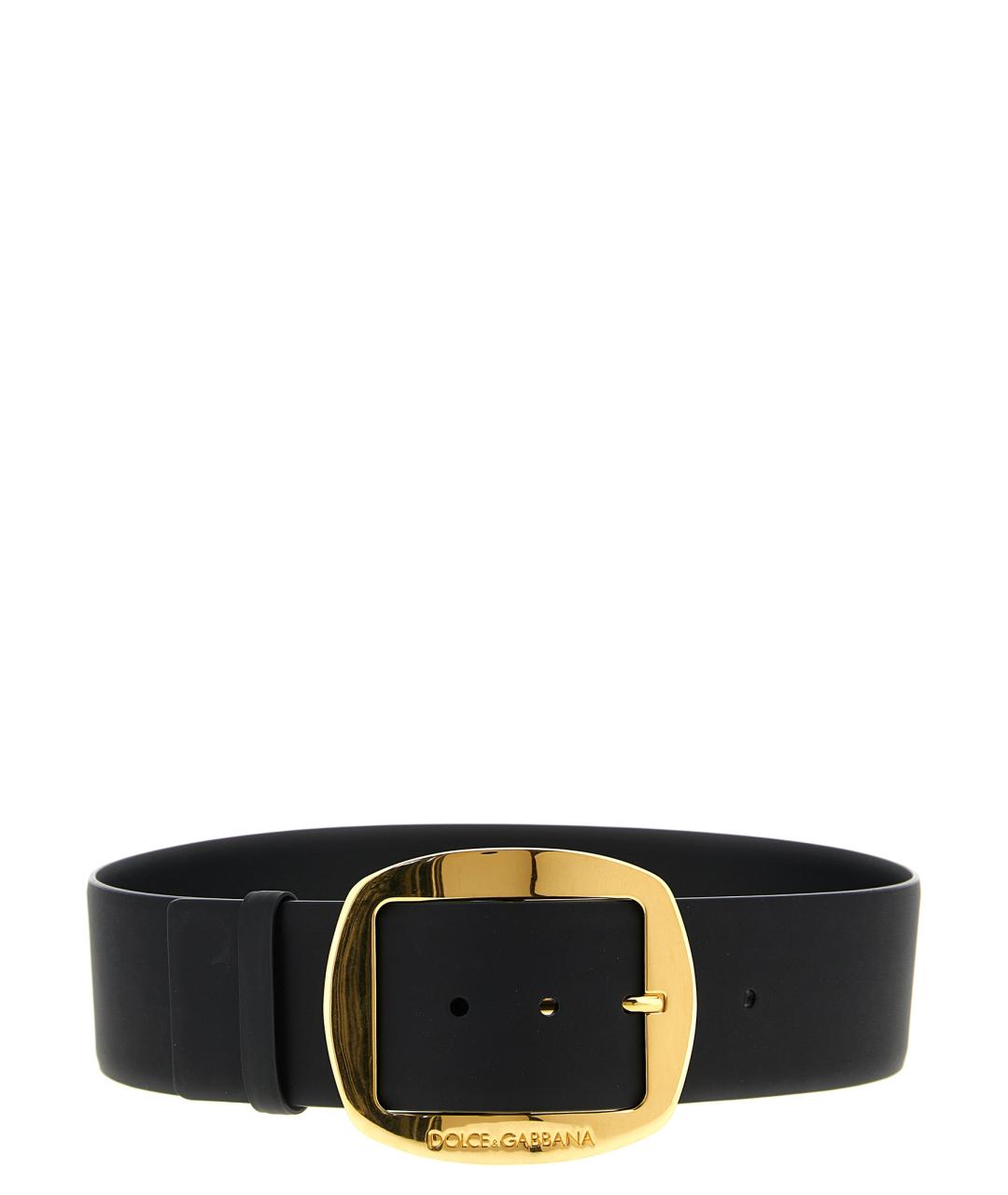 DOLCE&GABBANA Черный кожаный ремень, фото 1