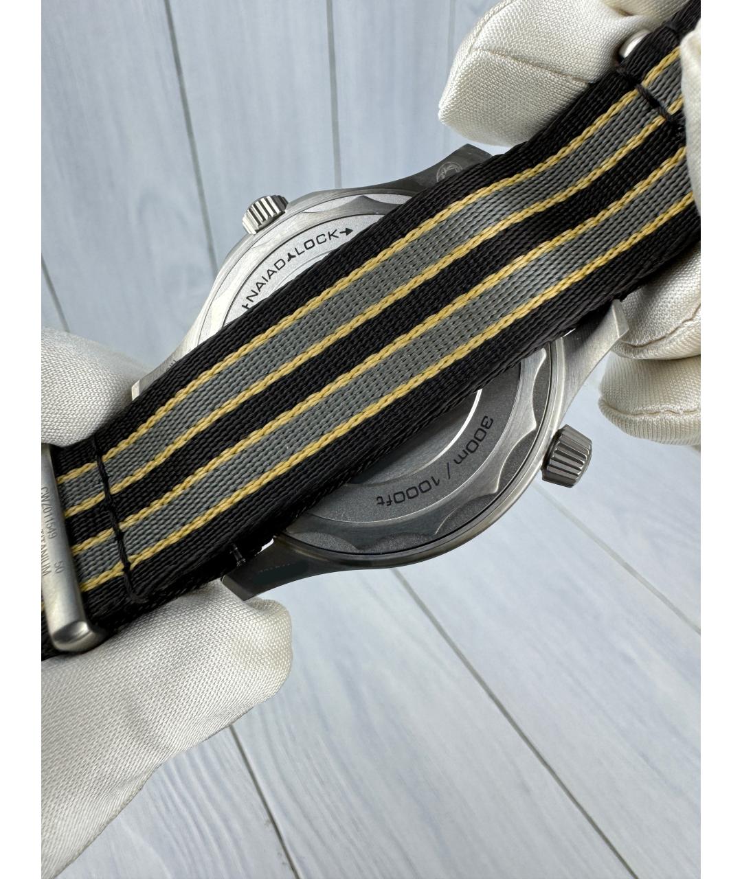 OMEGA Черные часы, фото 8