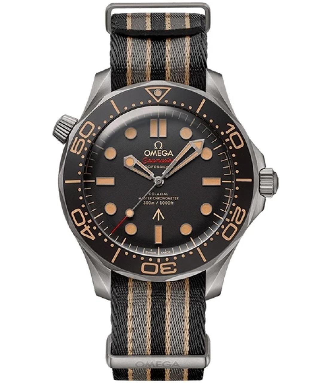 OMEGA Черные часы, фото 10