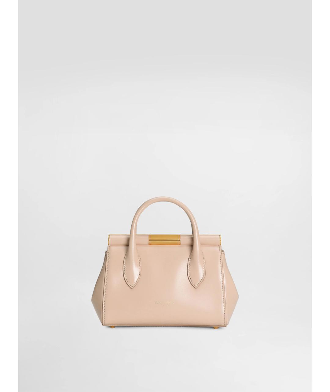 DOLCE&GABBANA Бежевая кожаная сумка тоут, фото 4