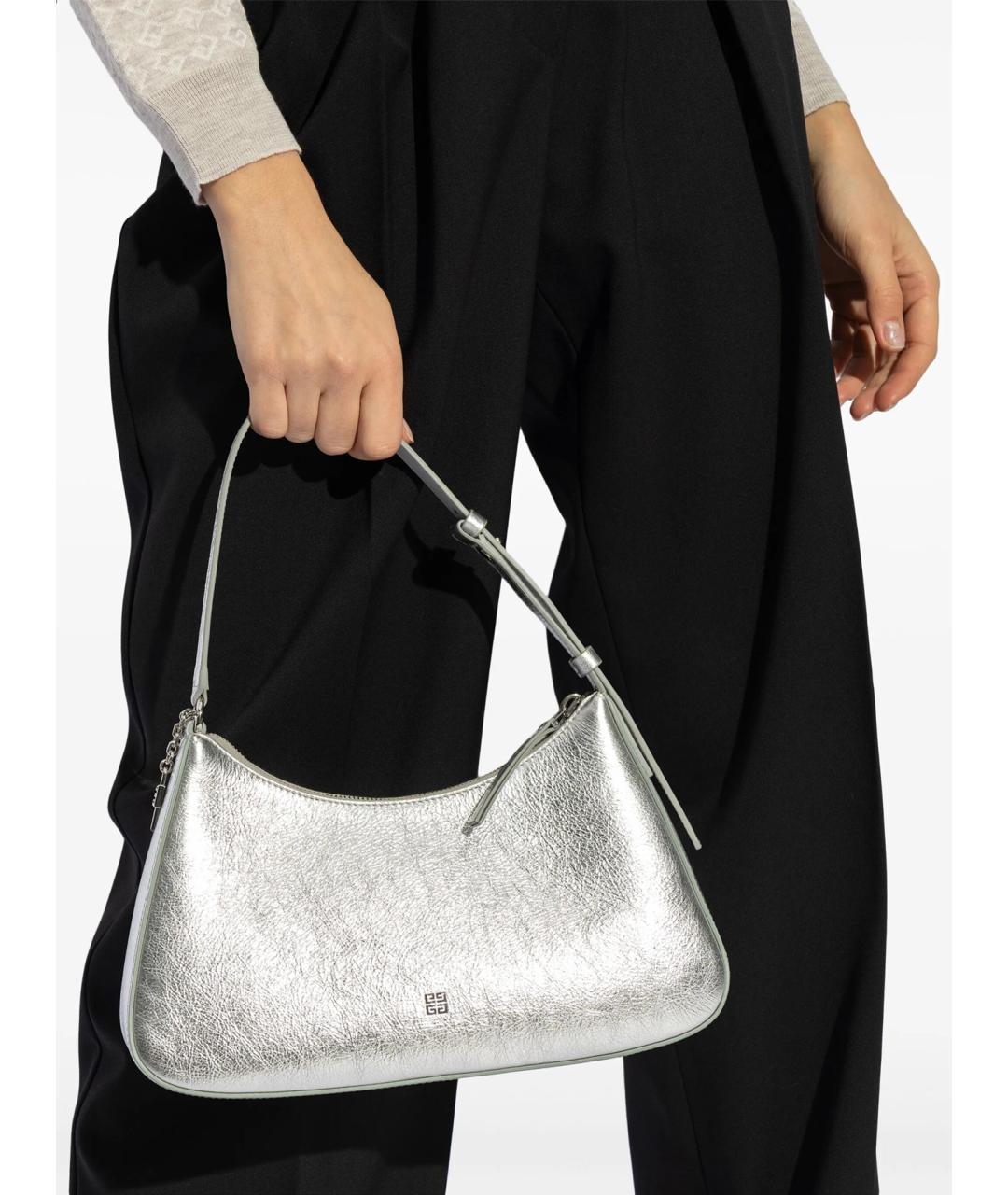 GIVENCHY Серебряная кожаная сумка через плечо, фото 2