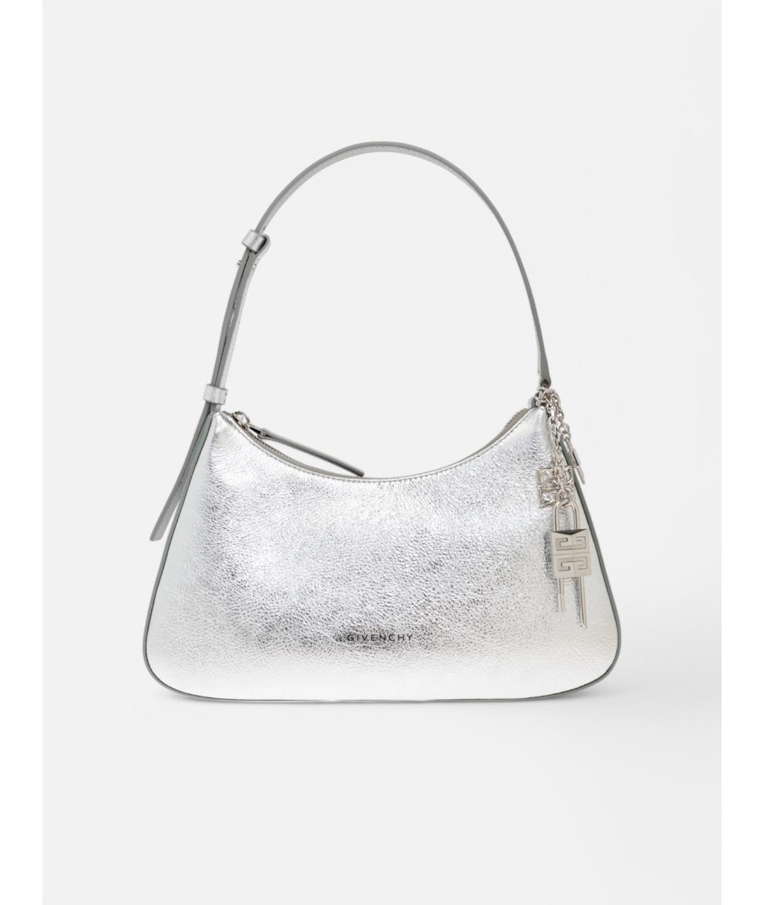 GIVENCHY Серебряная кожаная сумка через плечо, фото 4