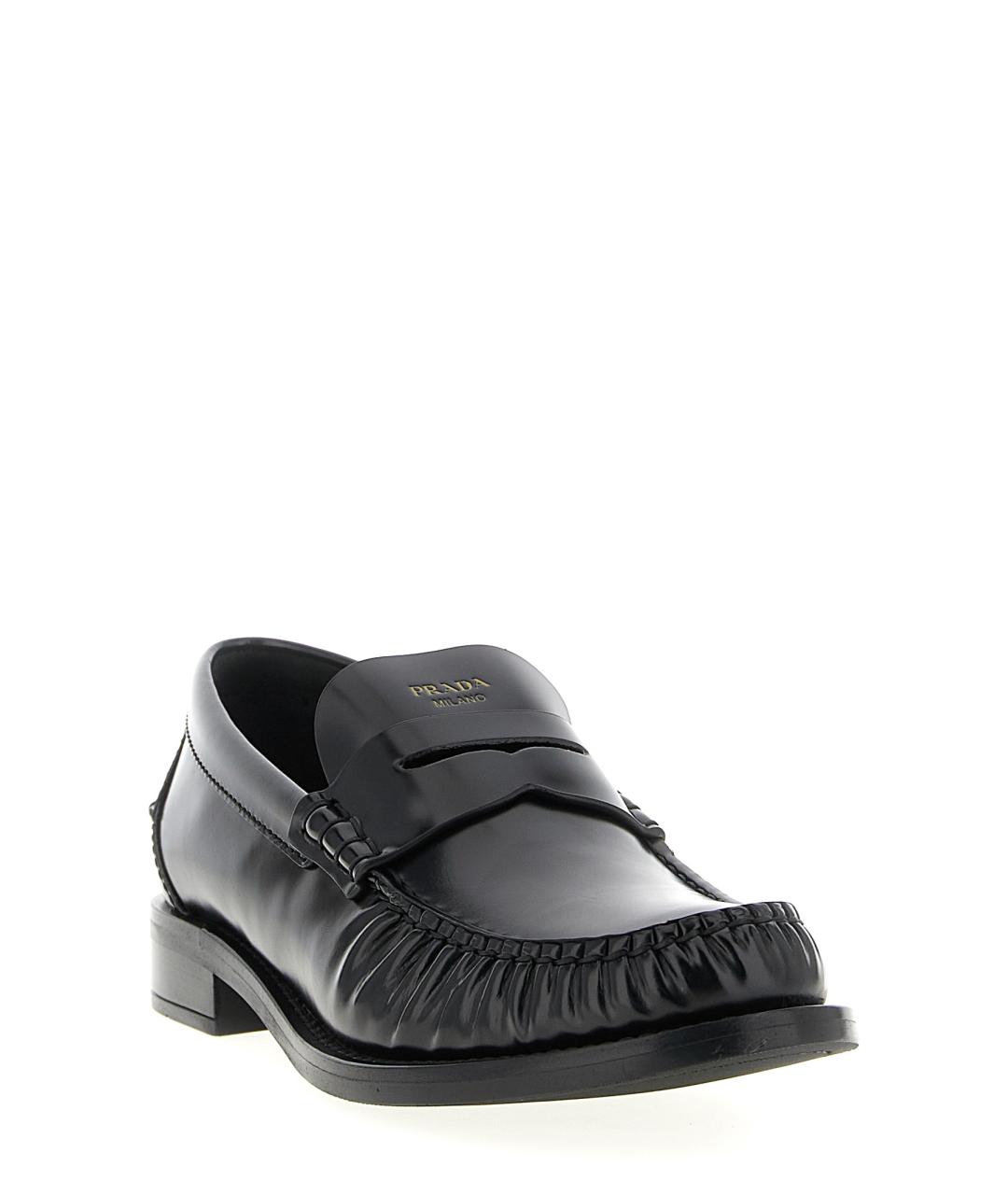 PRADA Черные кожаные лоферы, фото 2