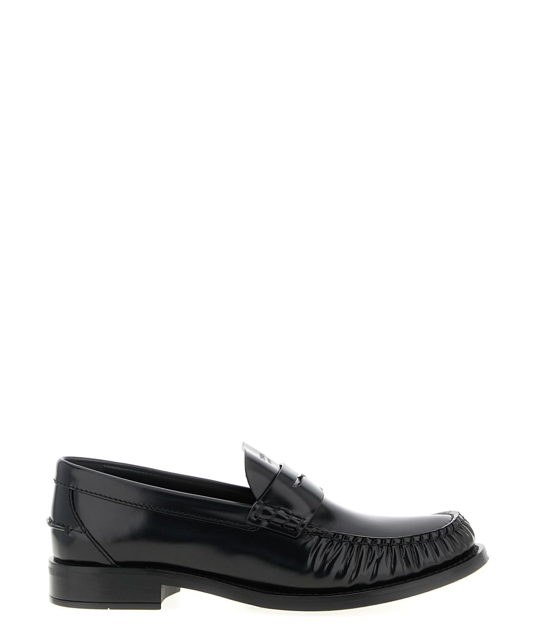 PRADA Черные кожаные лоферы, фото 1