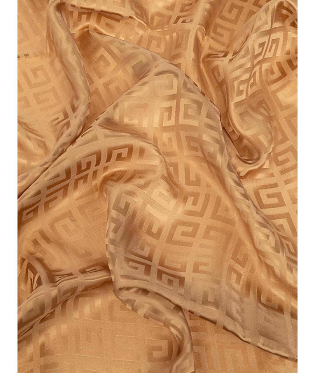 GIVENCHY Бежевый шелковый шарф, фото 3