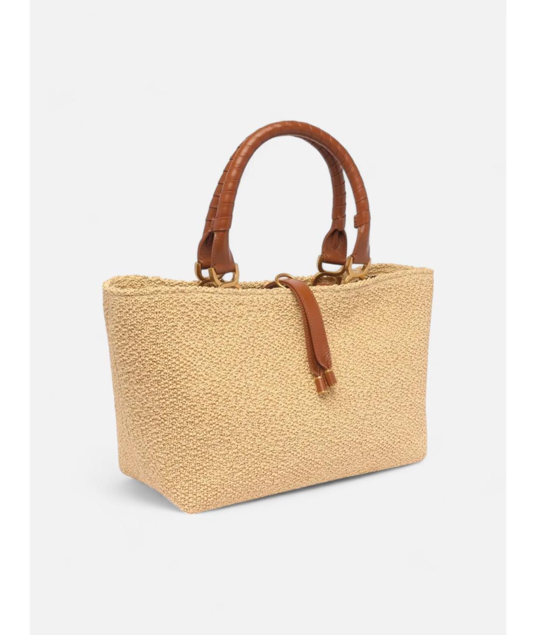CHLOE Бежевая тканевая сумка тоут, фото 2