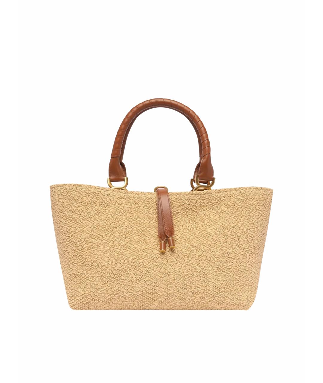 CHLOE Бежевая тканевая сумка тоут, фото 1