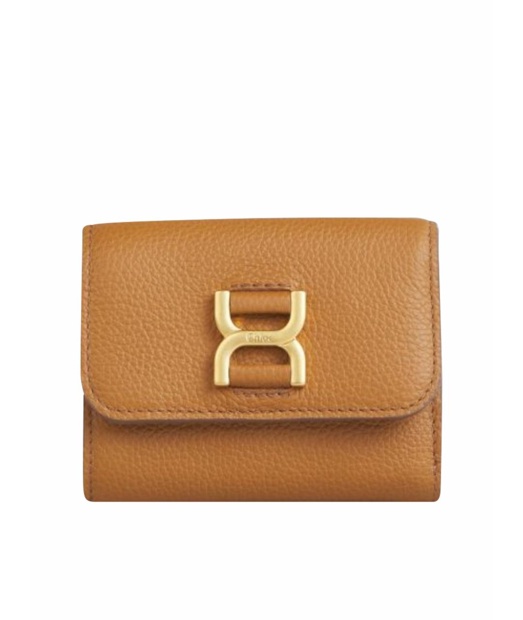 CHLOE Бежевый кожаный кошелек, фото 1