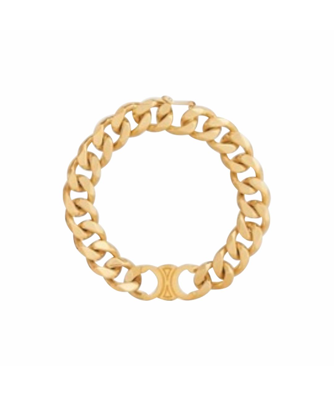 CELINE Золотой металлический браслет, фото 1