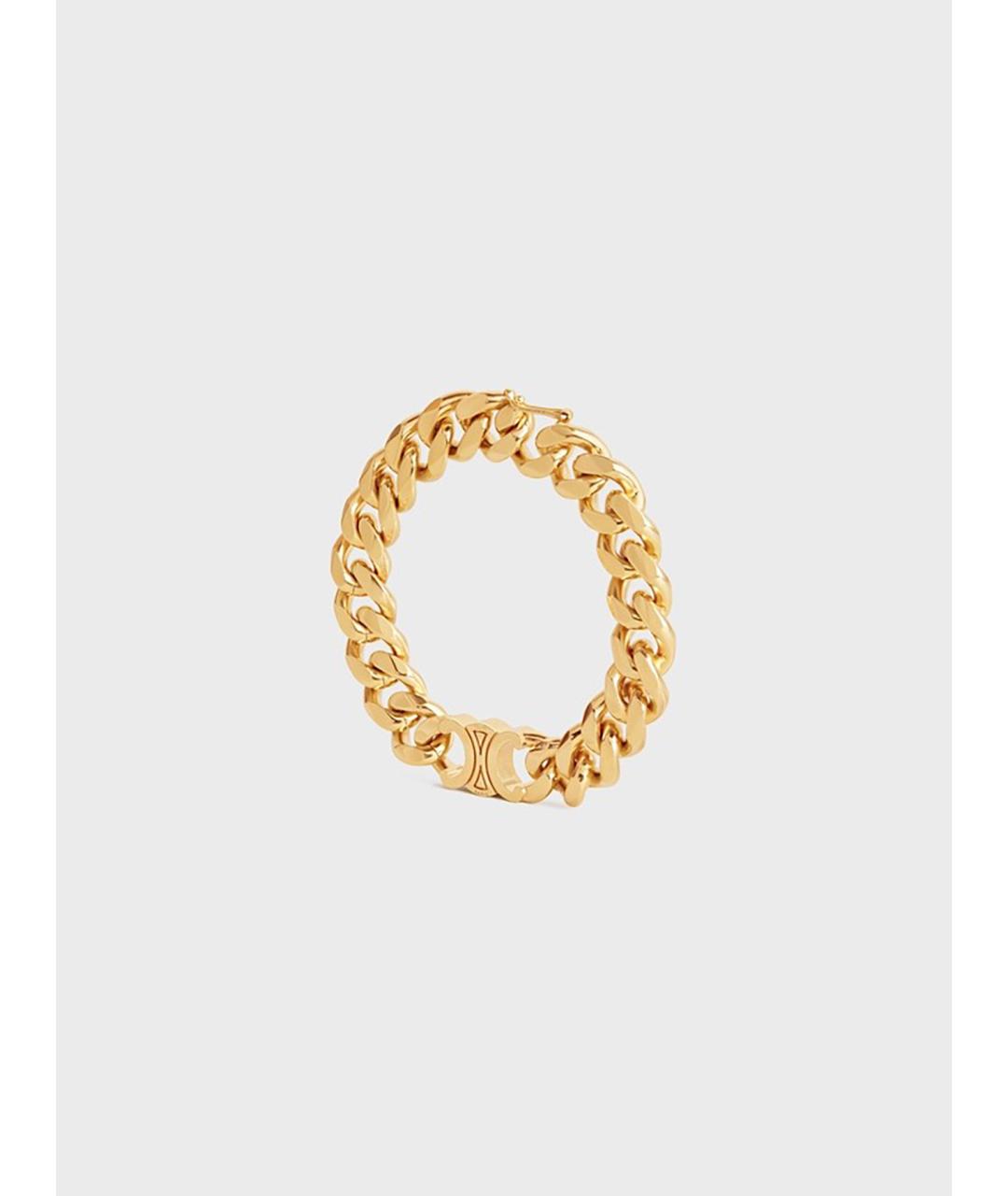 CELINE Золотой металлический браслет, фото 3