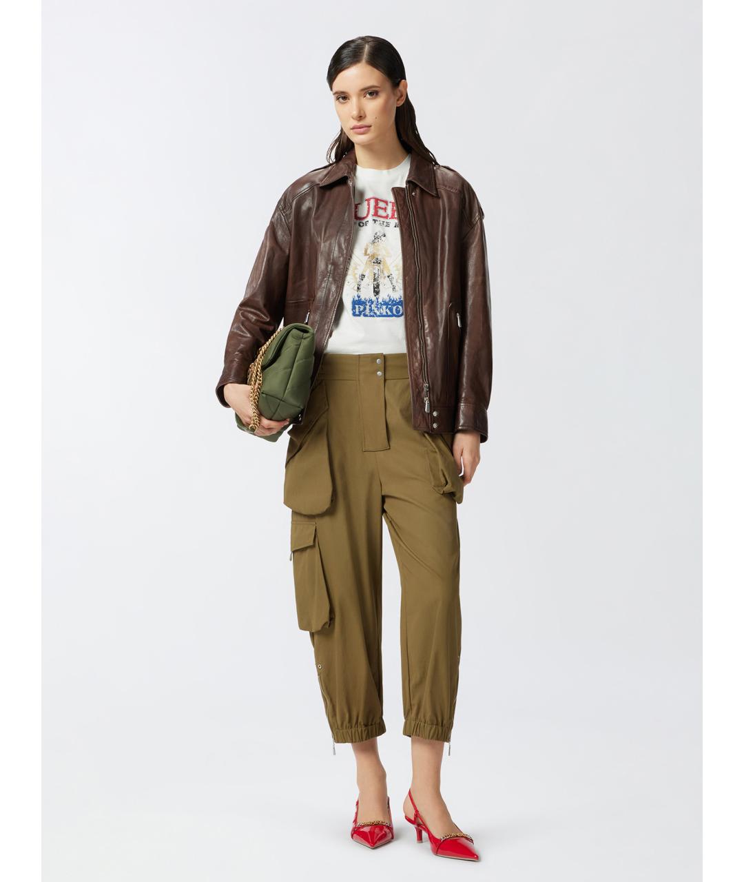 PINKO Белая хлопковая футболка, фото 2