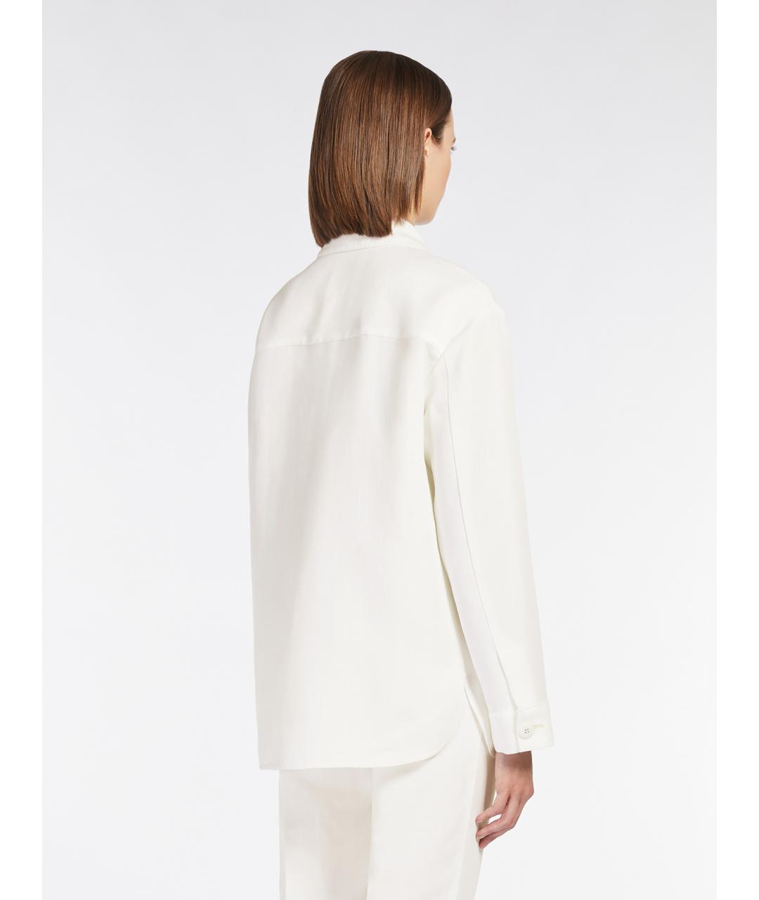 MAX MARA STUDIO Белая вискозная рубашка, фото 3