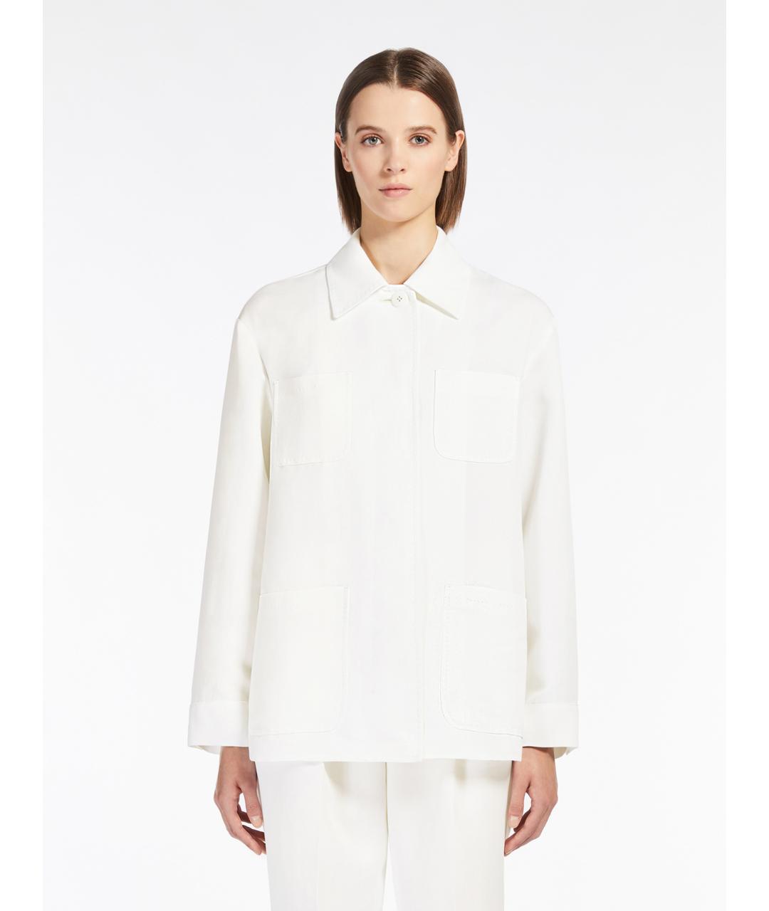 MAX MARA STUDIO Белая вискозная рубашка, фото 4