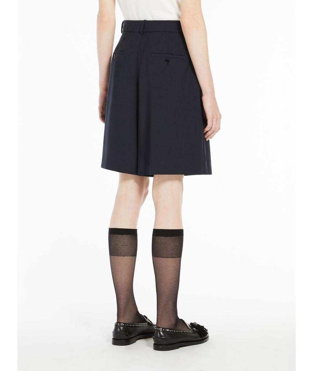 WEEKEND MAX MARA Черные шерстяные шорты, фото 4