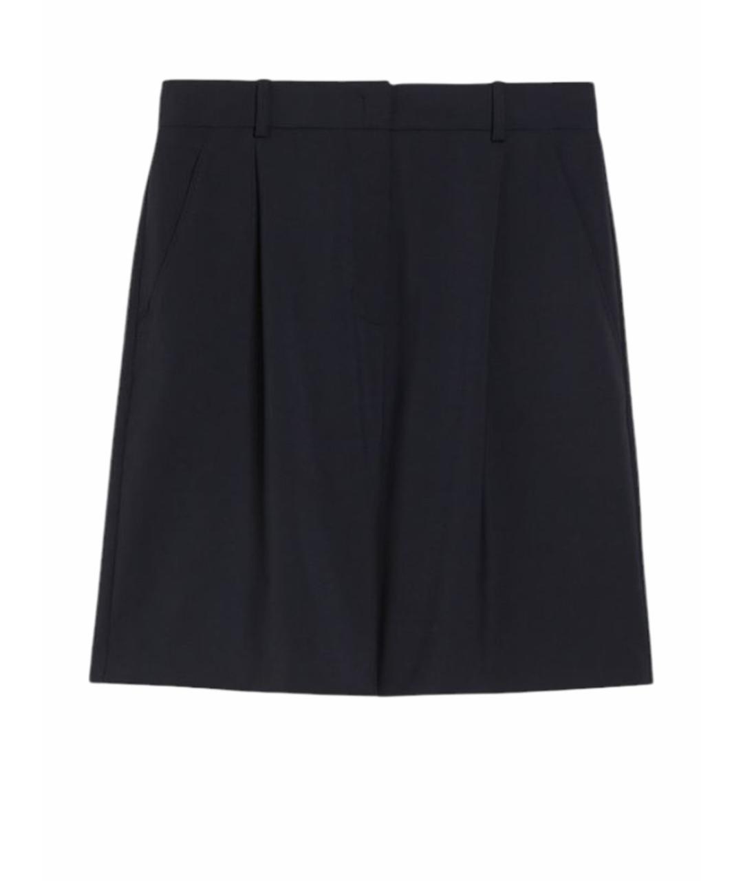 WEEKEND MAX MARA Черные шерстяные шорты, фото 1