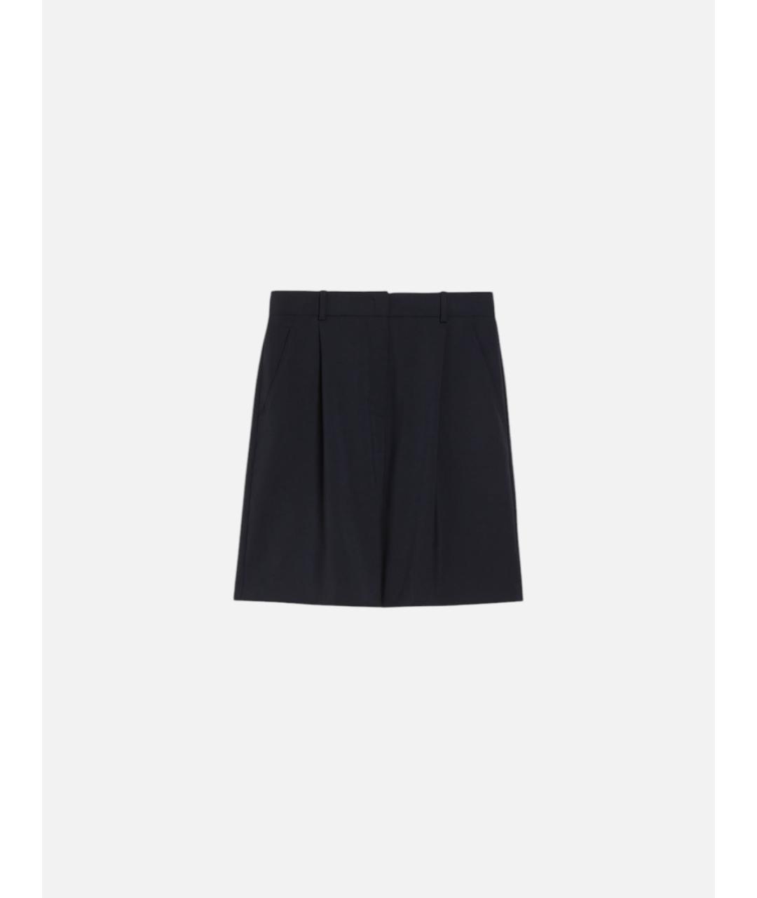 WEEKEND MAX MARA Черные шерстяные шорты, фото 5