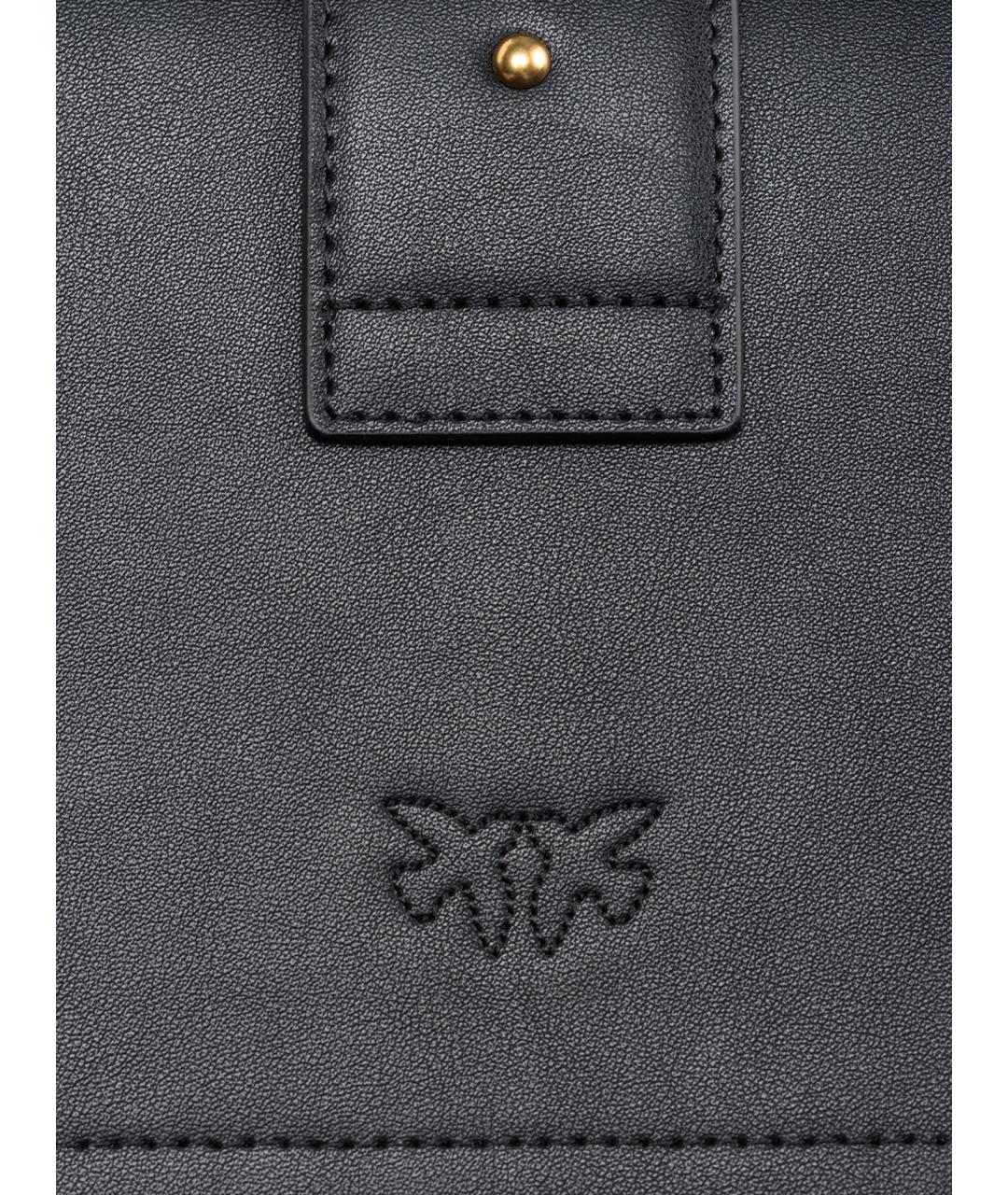 PINKO Черная кожаная сумка через плечо, фото 7