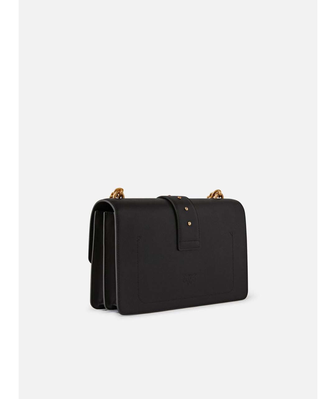 PINKO Черная кожаная сумка через плечо, фото 4