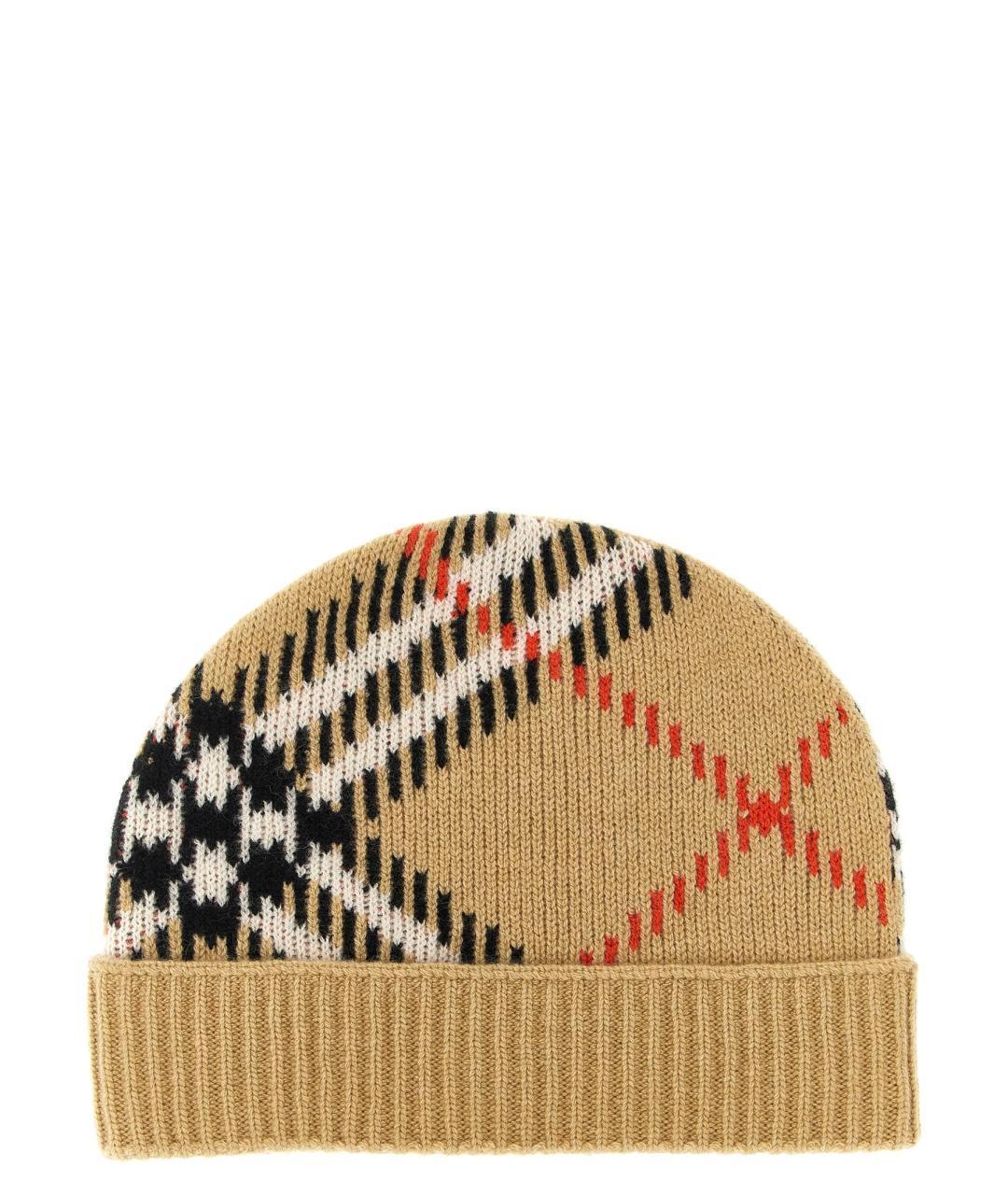 BURBERRY Бежевая кашемировая шапка, фото 1