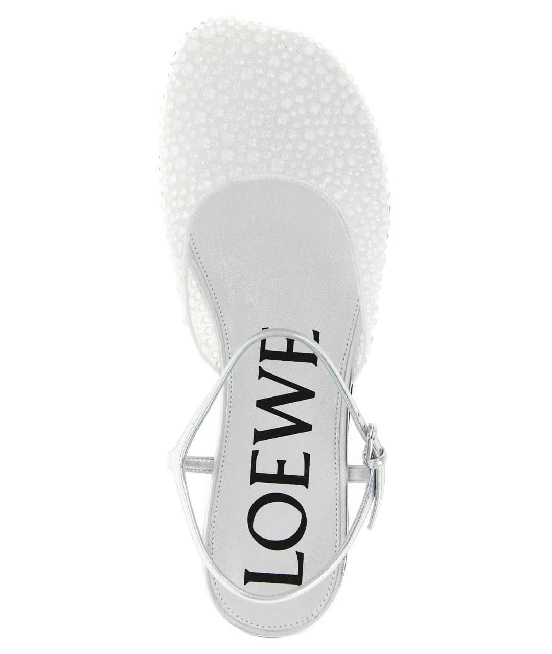 LOEWE Белые синтетические балетки, фото 4